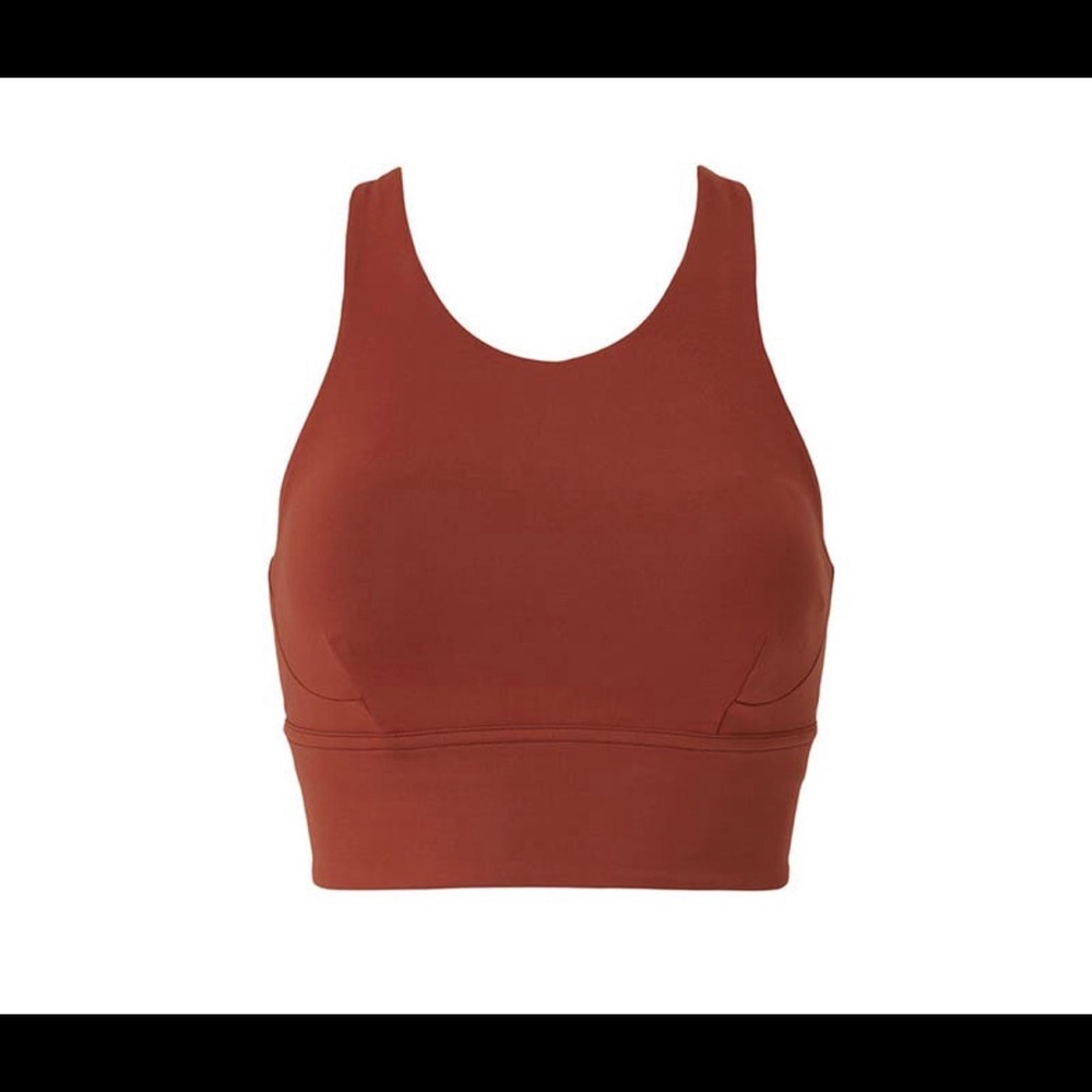 Lululemon Like New Wunder Train Longline Bra Size 6 in Dark Terracotta